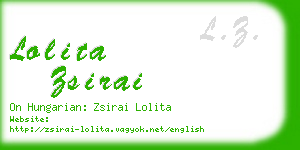 lolita zsirai business card
